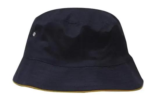 Headwear Bucket Hat With Sandwich Trim Brushed Heavy Sports Twill *no Sandwich* X12 Headwear Professionals